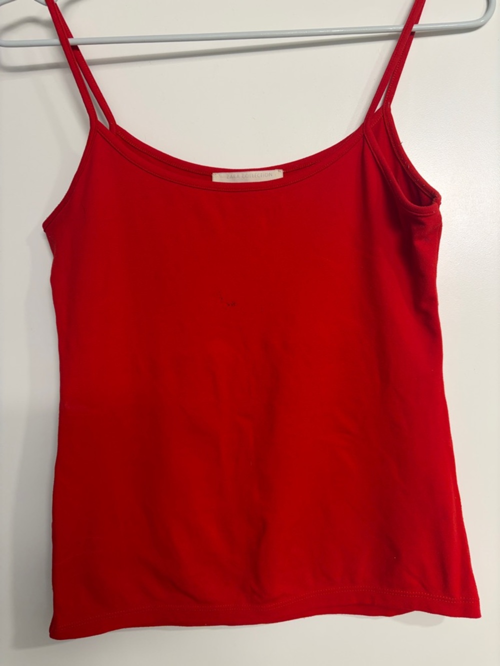 Zara Red Spaghetti Strap Camisole